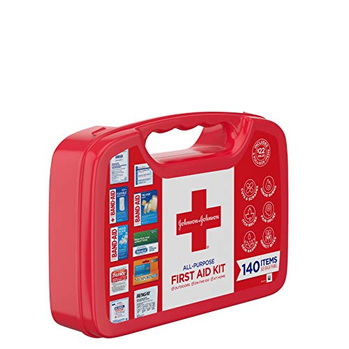 Band-Aid Johnson & Johnson All-Purpose Portable Compact First Aid Kit for Min...
