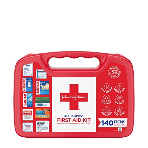 Band-Aid Johnson & Johnson All-Purpose Portable Compact First Aid Kit for Min...