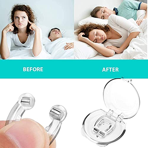 Anti Snoring Devices - Silicone Magnetic Anti Snoring Nose Clip, Snoring Solu...
