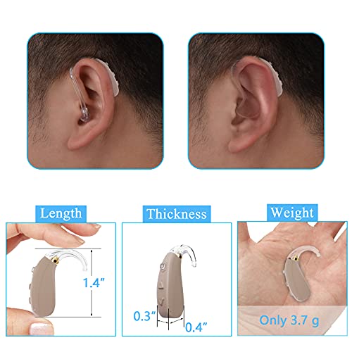 Banglijian Hearing Aid Rechargeable Ziv-206 with 4 Channels Layered Noise Red...