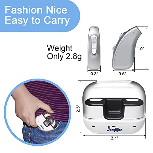 Banglijian Hearing Aids Rechargeable for Adults Seniors, Magnetic Contact Cha...