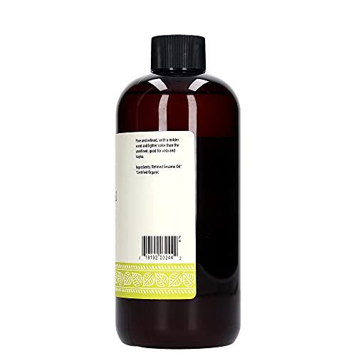 Banyan Botanicals Refined Sesame Oil - USDA Organic, 16 oz - Unscented Tradit...