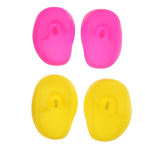 Baoblaze 4 Pairs Silicone Ear Cover Hair Dye Coloring Shield Cap Protects Ear...