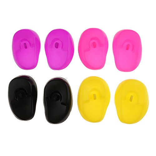 Baoblaze 4 Pairs Silicone Ear Cover Hair Dye Coloring Shield Cap Protects Ear...