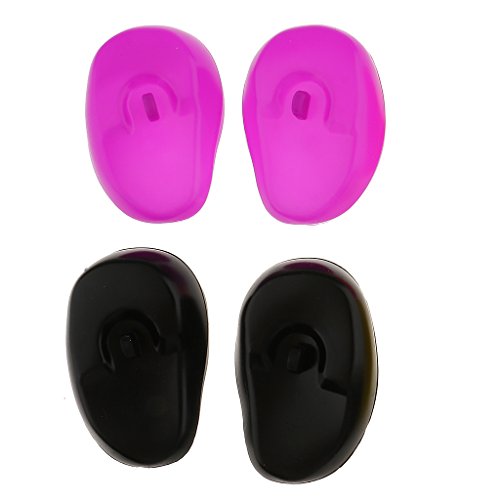 Baoblaze 4 Pairs Silicone Ear Cover Hair Dye Coloring Shield Cap Protects Ear...