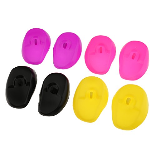 Baoblaze 4 Pairs Silicone Ear Cover Hair Dye Coloring Shield Cap Protects Ear...