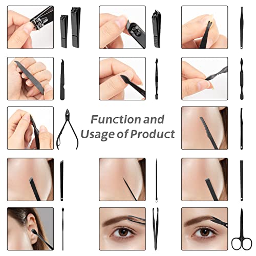 Manicure Set, 15 In 1 Stainless Steel Manicure Kit，Professional Pedicure Set...