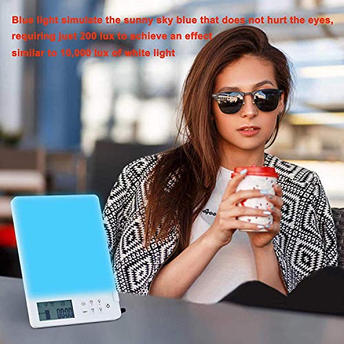 Light Therapy Lamp,Blue Energy Light Lamp,White&Bule Lights,UV Free 10000 Lux...