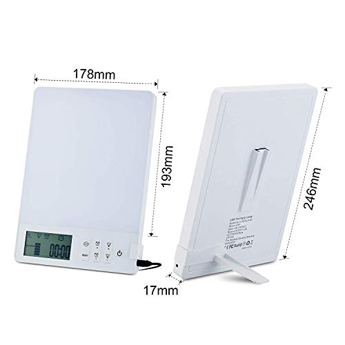 Light Therapy Lamp,Blue Energy Light Lamp,White&Bule Lights,UV Free 10000 Lux...