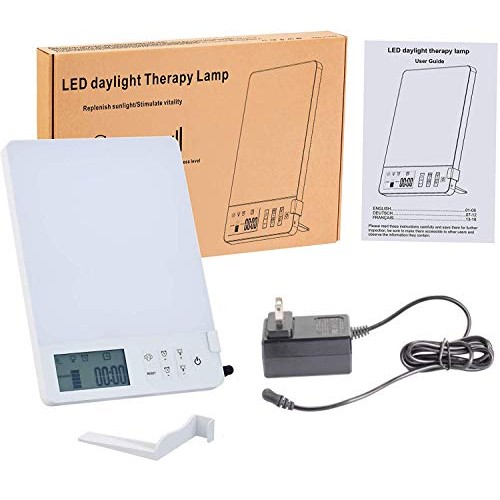 Light Therapy Lamp,Blue Energy Light Lamp,White&Bule Lights,UV Free 10000 Lux...