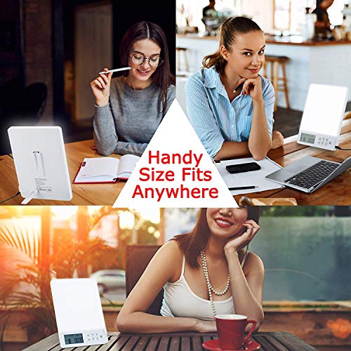 Light Therapy Lamp,Blue Energy Light Lamp,White&Bule Lights,UV Free 10000 Lux...