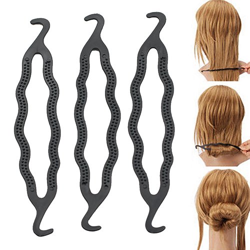 Baost 5 Pcs Double Hook Hair Twist Styling Clip Stick Hair Pin Braid Hair Bun...