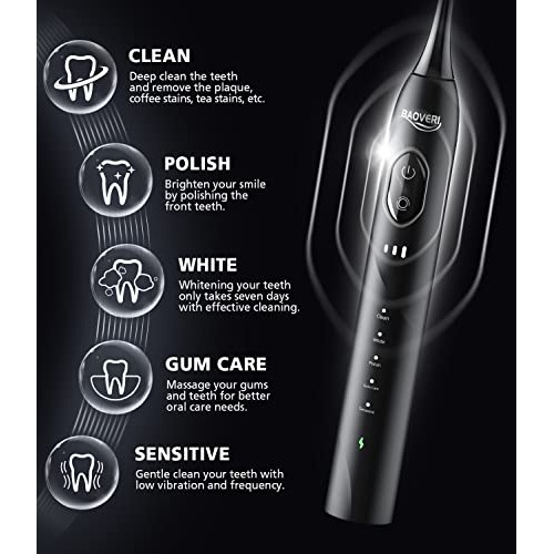 Sonic Electric Toothbrush with 8 Brush Heads for Adults, BAOVERI Rechargeable...