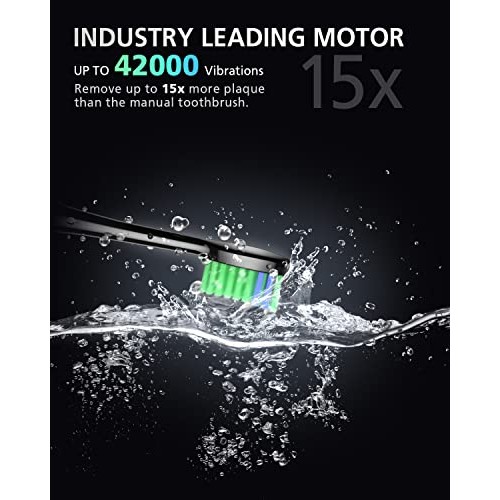 Sonic Electric Toothbrush with 8 Brush Heads for Adults, BAOVERI Rechargeable...