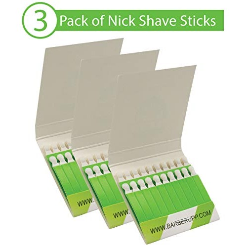 BARBERUPP Styptic Stick Shave Accessories (Green Stix, 3 Pack) Stops Bleeding...