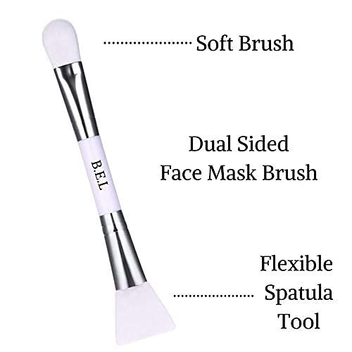Face Mask Brush and Soft Silicone Clay Facial Mask Applicator – Dual Sided Co...
