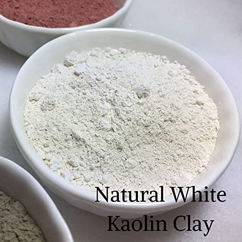 Kaolin White Clay 2 lb Powder, 100% natural for making DIY spa mud mask for f...