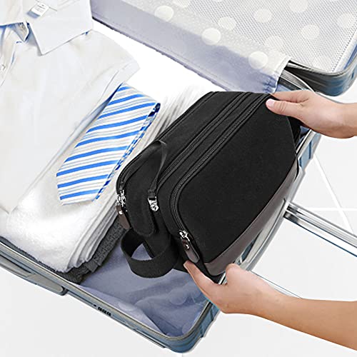 Toiletry Bag for Men,Barileadle Shaving Kit Bag Dopp Kit Water-Resistant Canv...