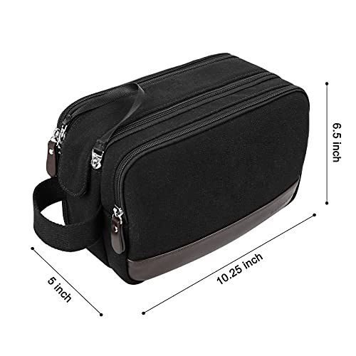 Toiletry Bag for Men,Barileadle Shaving Kit Bag Dopp Kit Water-Resistant Canv...