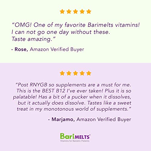 BariMelts B12 Plus, Dissolvable Bariatric Vitamins, Natural Cherry Flavor, 90...