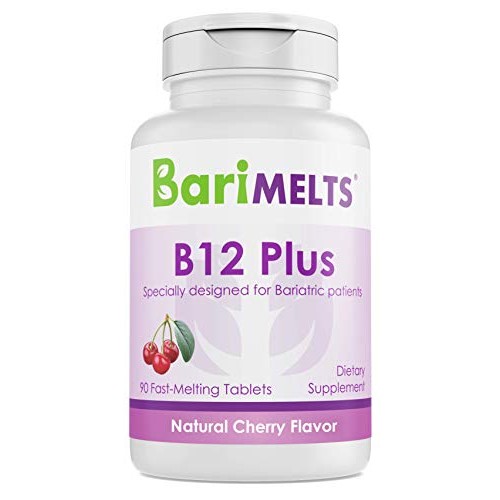 BariMelts B12 Plus, Dissolvable Bariatric Vitamins, Natural Cherry Flavor, 90...