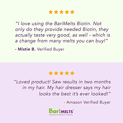 BariMelts Biotin, Dissolvable Bariatric Vitamins, Natural Strawberry Flavor, ...