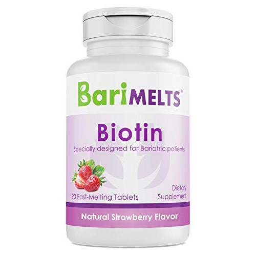BariMelts Biotin, Dissolvable Bariatric Vitamins, Natural Strawberry Flavor, ...