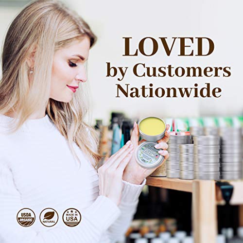 Organic Cuticle Balm - Natural, Made in USA (1.75oz Large Size) USDA Certifie...