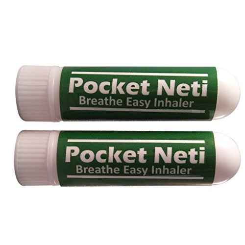 Pocket Neti Breathe Easy Himalayan Salt Aromatherapy Sinus Inhaler 2 Pack wit...