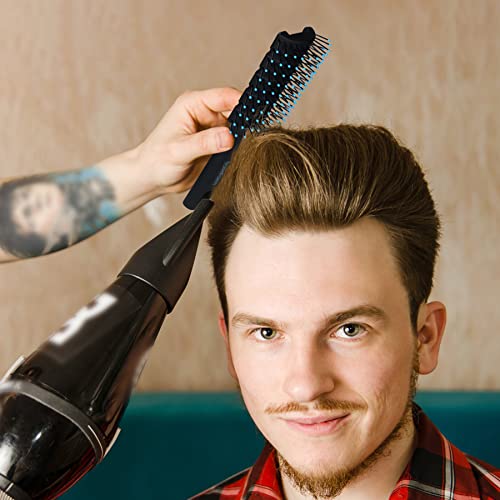 BasicForm Styling Hair Brush and Comb Set for Men, Vent Brush Round Hair Roll...
