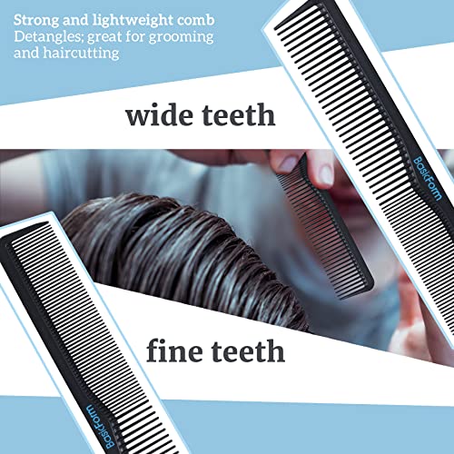 BasicForm Styling Hair Brush and Comb Set for Men, Vent Brush Round Hair Roll...
