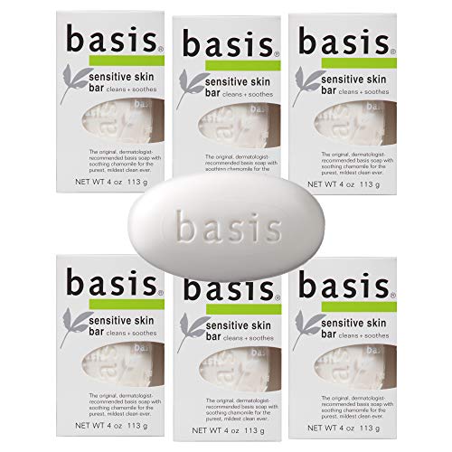 Basis Sensitive Skin Bar Soap - Body Wash Bar Cleans and Soothes with Chamomi...
