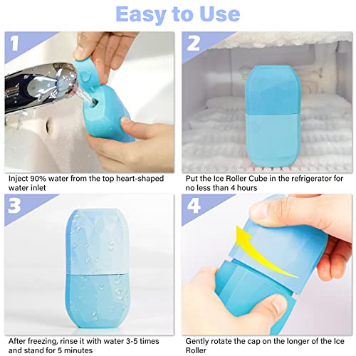 Ice Roller for Face and Eye,Baspee Silicone Ice Face Roller Skin Care Mold,Gu...