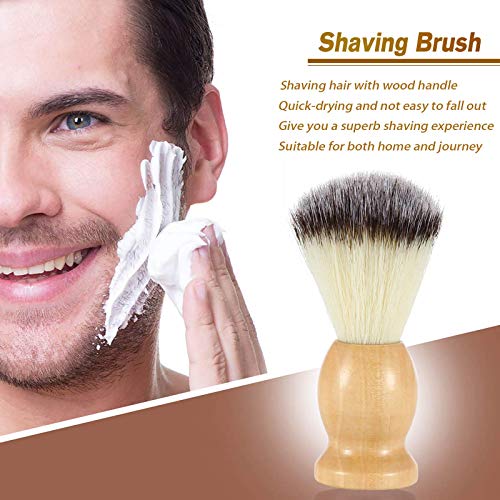 Bassion Hand Crafted Shaving Brush for Men, Professional Hair Salon Tool with...
