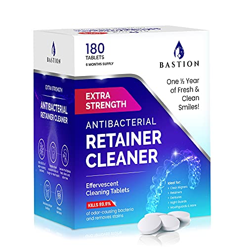 Retainer Cleaner & Denture Cleanser - 180 Effervescent Tablets - 6 Month Supp...