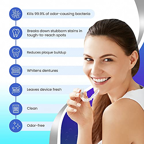 Retainer Cleaner & Denture Cleanser - 30 Effervescent Tablets - 1 Month Suppl...