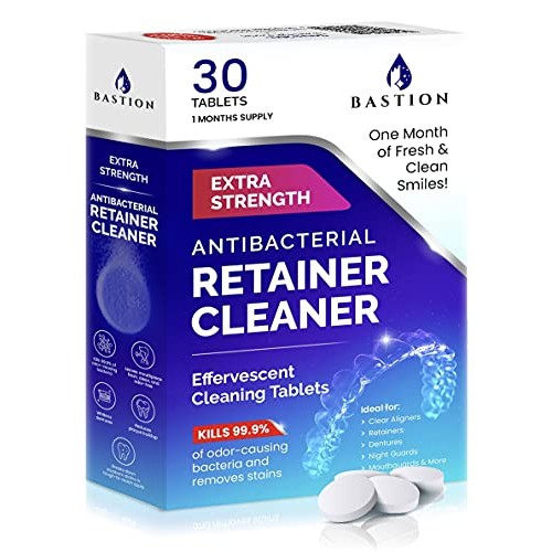 Retainer Cleaner & Denture Cleanser - 30 Effervescent Tablets - 1 Month Suppl...