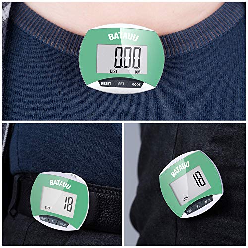 BATAUU Best Pedometer, Simply Operation Walking Running Pedometer with Calori...