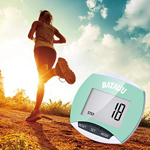 BATAUU Best Pedometer, Simply Operation Walking Running Pedometer with Calori...