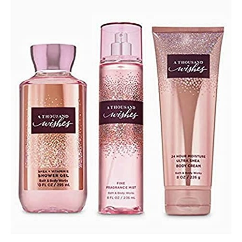 A Thousand Wishes Body Care Set. Shower Gel 10 Fl Oz, Fine Fragrance Mist 8 F...