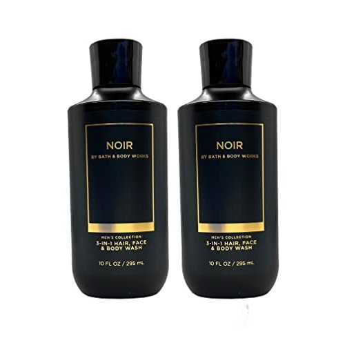 Bath and Body Works 2 Pack Men's Collection 2 in 1 Hair and Body Wash NOIR.