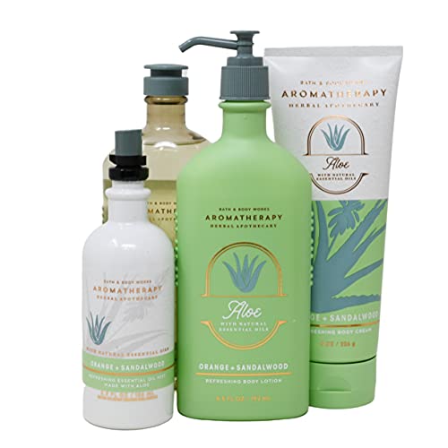 Bath & Body Works Aromatherapy Aloe with Natural Essentials Oils - Orange + S...