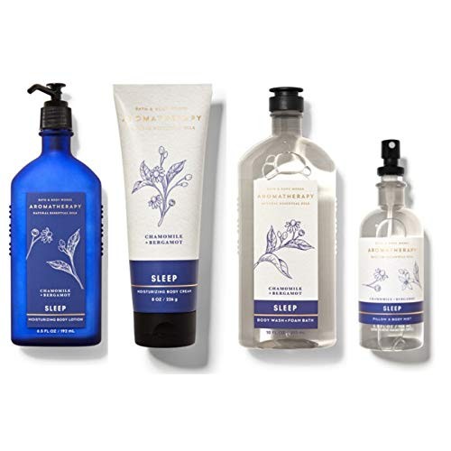 Bath and Body Works Aromatherapy Sleep NEW CHAMOMILE BERGAMOT Deluxe Gift Set...