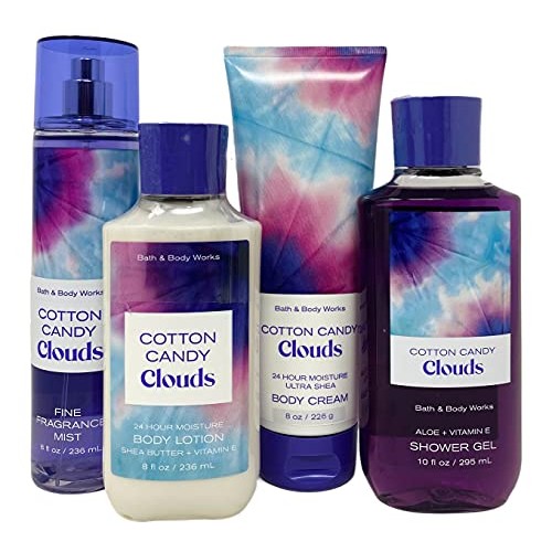 Bath and Body Works COTTON CANDY CLOUDS Deluxe Gift Set - Fine Fragrance Mist...