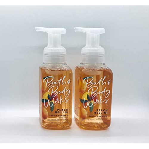Bath&Body Works Gentle Foaming Hand Soap Peach Bellini, 8.75 Ounce, (Pack of 2)
