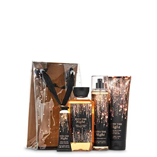 Bath and Body Works INTO THE NIGHT Gift Bag Set - Body Cream - Shower Gel - H...