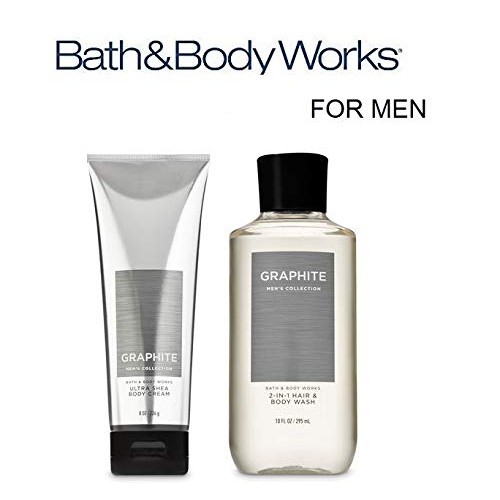 Bath and Body Works Just for Him Gift Set Graphite for Men Ultra Shea Body Cr...