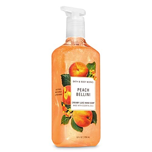 Bath and Body Works PEACH BELLINI Creamy Luxe Hand Soap 8 Fluid Ounce