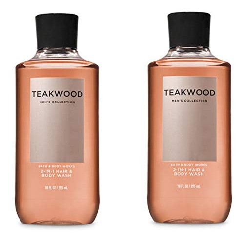 Bath and Body Works, Signature Collection Teakwood 2-in-1 Hair + Body Wash (2...