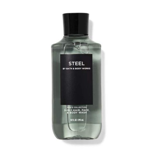BATH AND BODY WORKS STEEL FOR MEN TRIO GIFT SET - Deodorizing Body Spray - Bo...